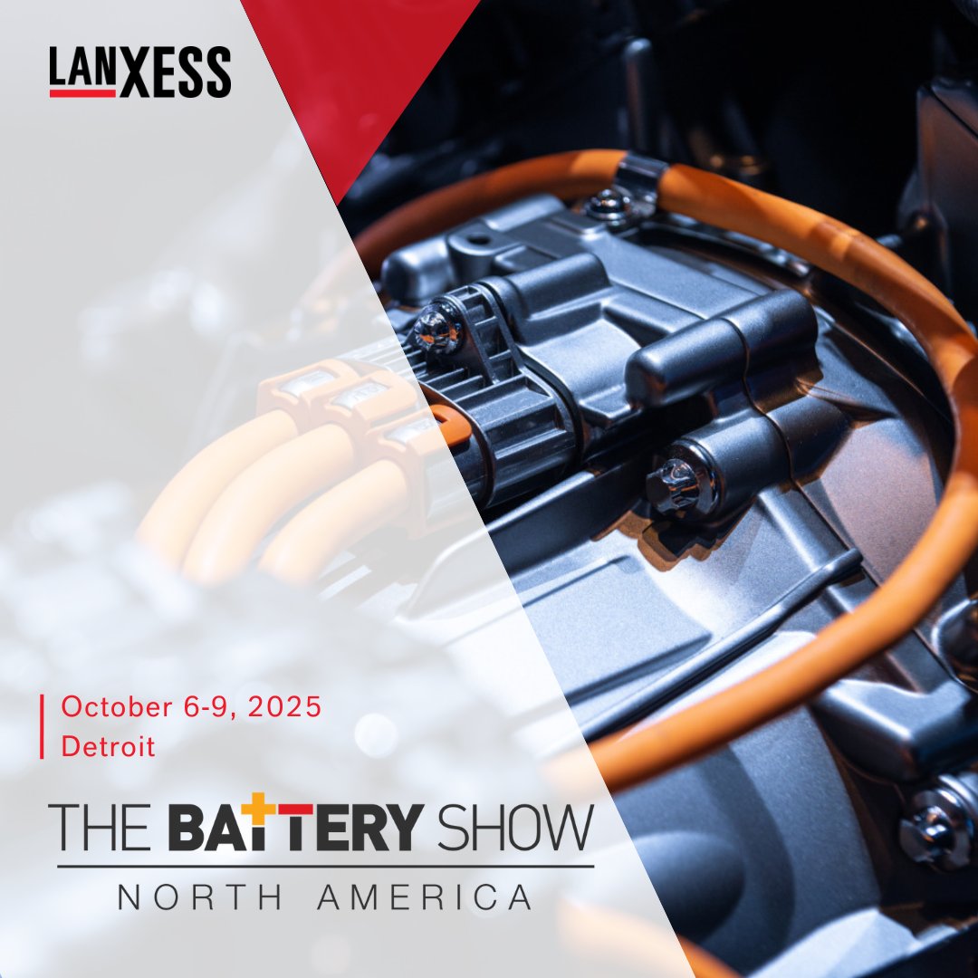 We're in Detroit this week for <a href="/thebatteryshow/">The Battery Show</a>, sharing LANXESS' wide offering of advanced materials &amp; technologies that span the lithium-ion battery supply chain. 🔋

📍At the show? Visit us at booth 4827! 

📰Unable to make it? Learn more at: lanxess.com/en-us/media/pr…