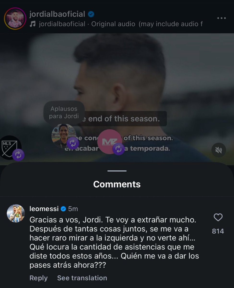 Dios vaya palabras de Messi hacia Jordi….