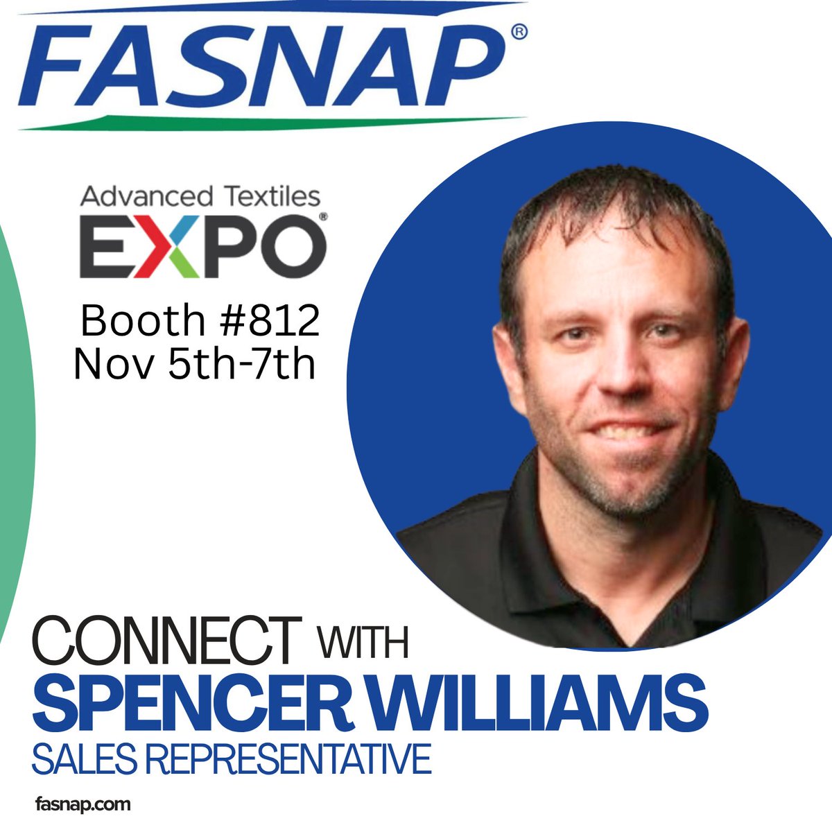 Stop by Booth #812 to see Spencer Williams at the <a href="/ATA_Textiles/">Advanced Textiles Association</a> Expo, Indianapolis, Nov. 4-7, 2025!
Register now! - advancedtextilesexpo.com/register/
#Fasnap #ATAExpo #fasteners #upholstery