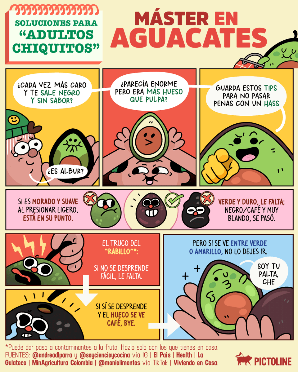 pictoline's tweet image. Convertirte en máster en aguacates es uno de los posgrados de la vida adulta 🥑🛍️🛒

#aguacate #avocado #aguacatehass #food #guacamole #palta #paltalover #despensa #tipsandtricks #comida #mercado #hacks #lifehack #pictoline