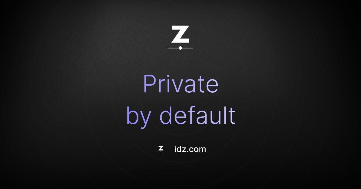 Private by default.

IDZ encrypts files &amp; chats on your device, only you can open them. Sign up without email or phone number. No ads or tracking.

On iOS, Android, Mac &amp; Windows.

idz.com

#privacy #encryption