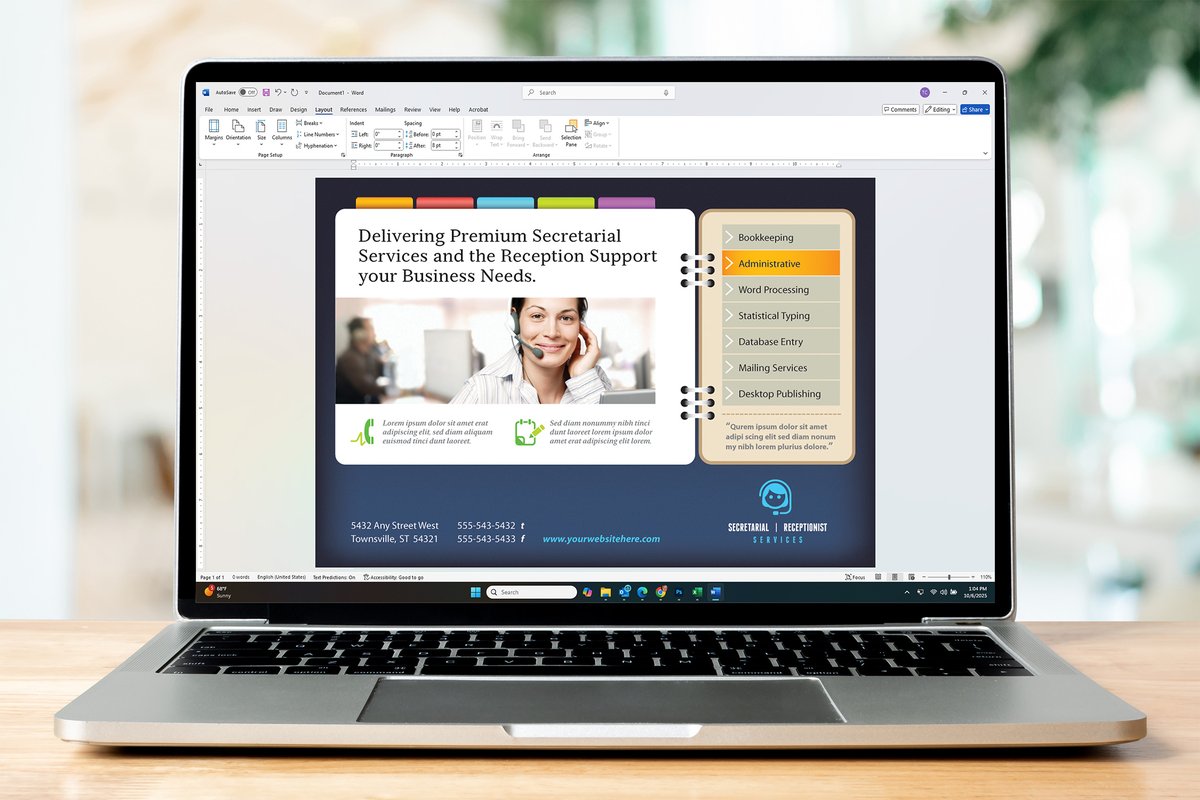 StockLayouts's tweet image. Your designer is Microsoft Word. Seriously. ✨ StockLayouts templates give you pro-level layouts you can edit instantly.  bit.ly/48khTDC 
#MarketingMadeEasy #SmallBusinessTips #MicrosoftWord #DesignTemplates #DIYMarketing