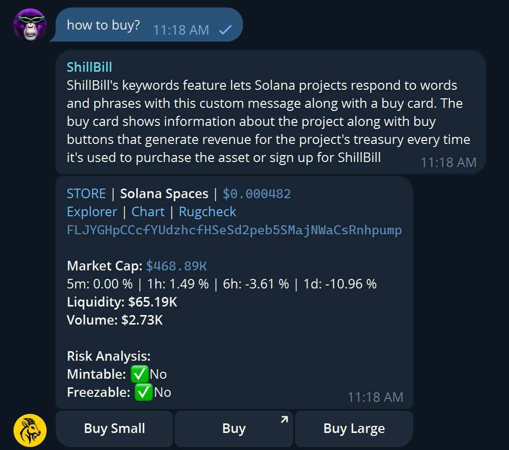 EricShillbill's tweet image. NEW FEATURE ALERT!  @shillbillorg's "Keywords" will give Solana projects additional revenue. Keep your community engaged and informed.  Trigger a custom message and buy card for your project and earn fees every time someone trades or signs up! Sol instantly into the treasury.