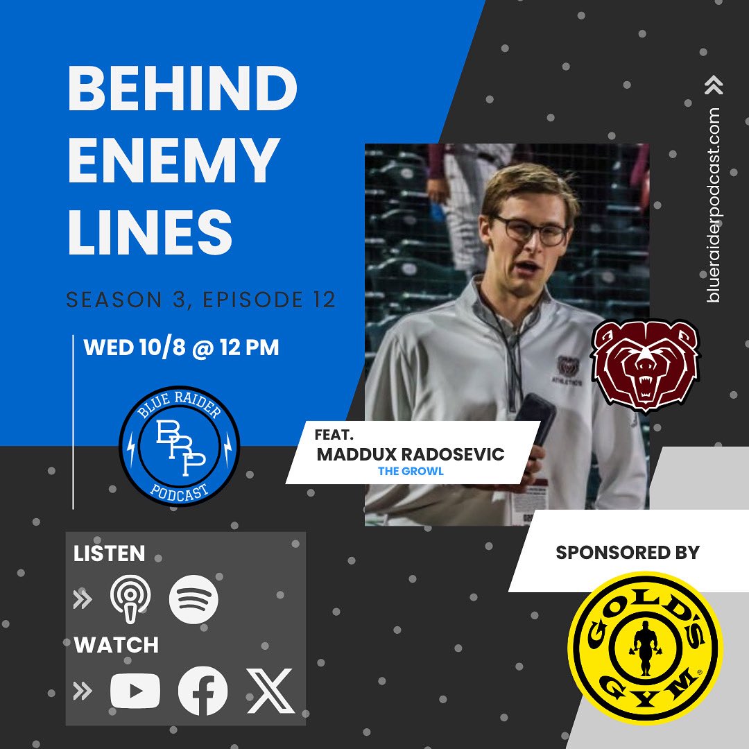 Don’t miss tomorrow’s preview of Missouri State from the Bears perspective in our Behind Enemy Lines segment tomorrow ahead of kickoff! We will be streaming on all platforms at 12 noon!