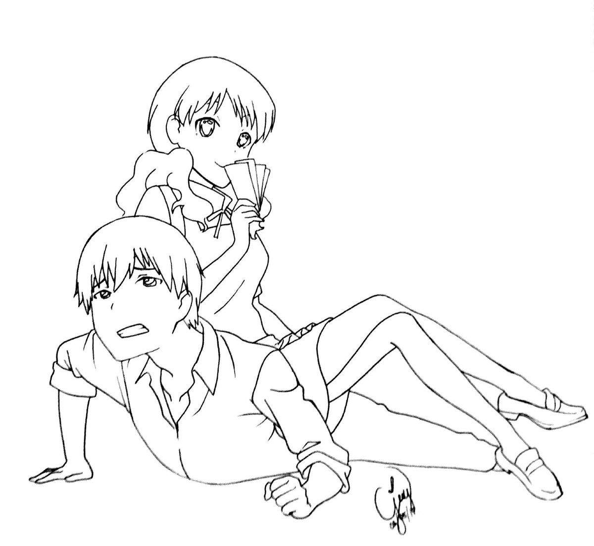 cjollyey's tweet photo. another old trad fanart but I can't remember what anime this is.. #artmoots https://t.co/rf9A2czQWf