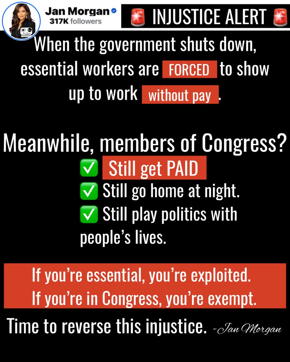 THERE are NO CONSEQUENCES for the continued FAILURE of CONGRESS to do their jobs.

#NoPayForCongress #ShutdownHypocrisy #StandWithWorkers