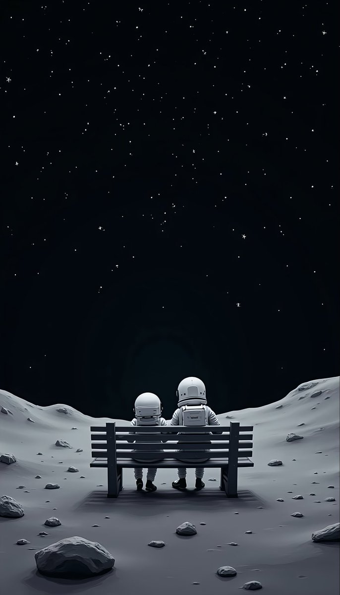 Leonard18_X's tweet image. &quot;Two astronauts sharing a quiet moment on the moon 🌕
“What where they discussing check comments to know “
🚀 #SpaceDreams #MoonVibes&quot;
Load4k