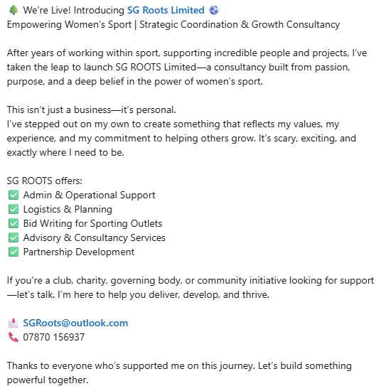 SteveGray87's tweet image. Personal Update: Proud to Launch SG Roots Limited