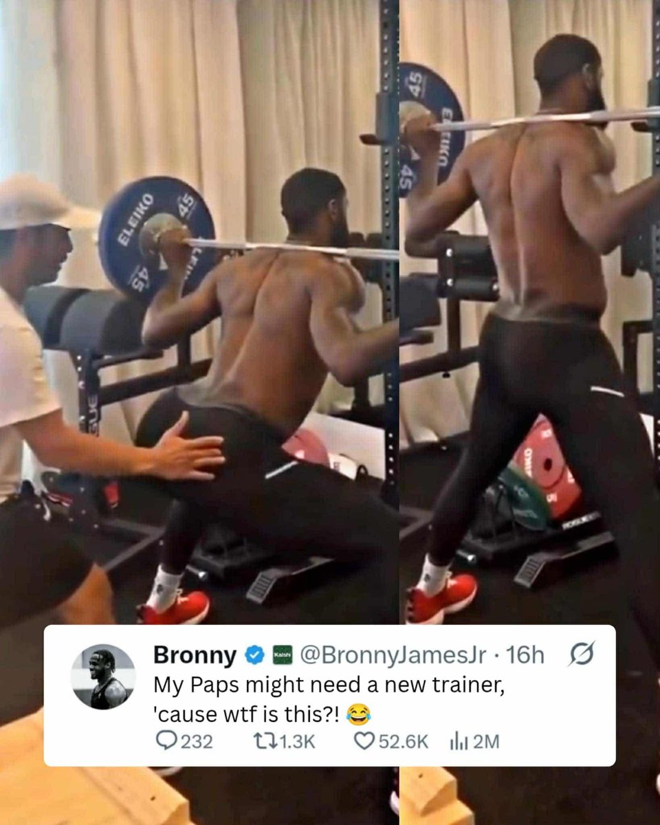 Even Bronny James noticed LeBron's squat!