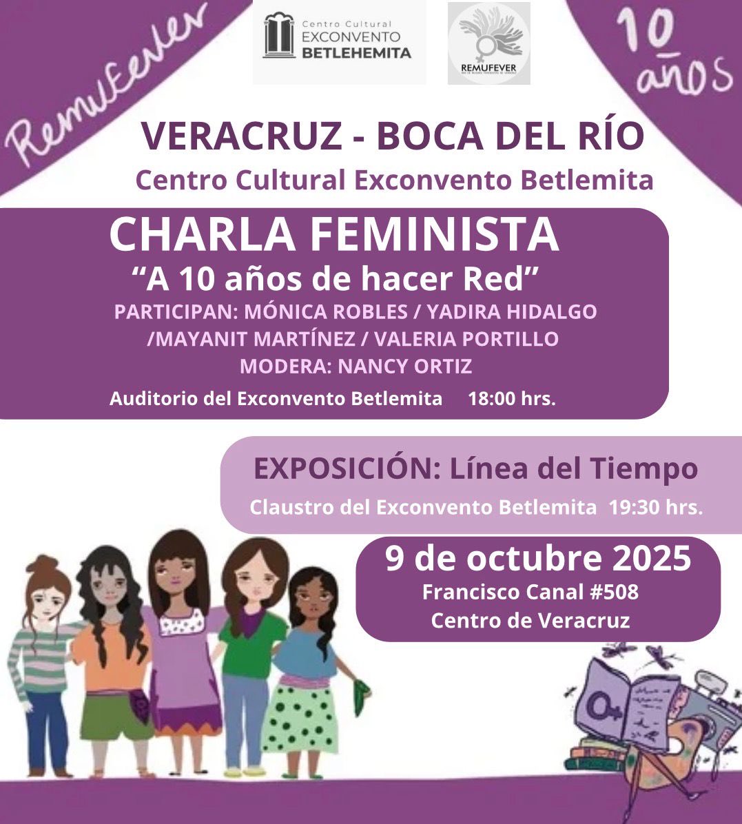 ElMercurioVer's tweet photo. #Mujeres invitan a su charla feminista en el antiguo #Ivec para el 9 de octubre
"A 10 años de hacer red"
@nancastaneda
@Adelagos1930
@Tecaguerrillera
@mujeresgobmx @CitlaHM @CUO_UV @OuvMujeres @brujasdelmar @IMMujeres @ONUMujeresMX @VeracruzIVM https://t.co/9OrLCHJIF0