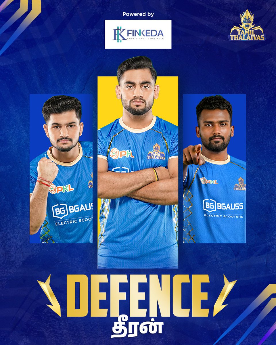 tamilthalaivas's tweet photo. மரண மாஸ் defence from our boys! 😎
#CHEvPAT | #NammaOoruAattam | #GiveItAllMachi | #IdhuNammaTeam | #TamilThalaivas | #ProKabaddi https://t.co/oyRI9RDAug