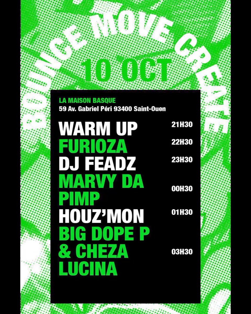 BigDopeP's tweet photo. Paris ce vendredi pour le Bounce Move Create festival 🔊 https://t.co/h0TXQPBNYy https://t.co/ngxog3Irnb