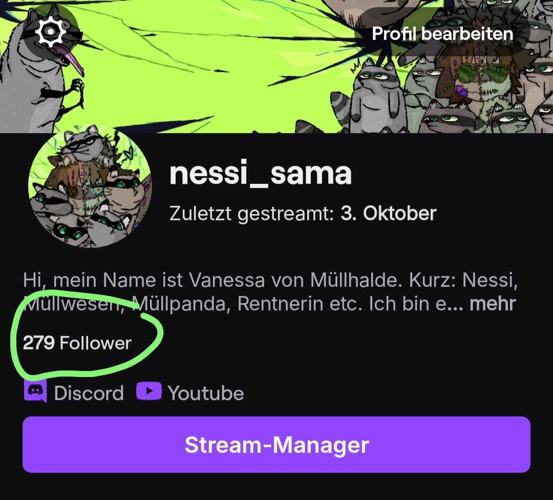 Dieses Jahr noch die 300 Followern erreichen wäre schon ein Träumchen😍

#Vtuber #gaming #Twitch #Stream