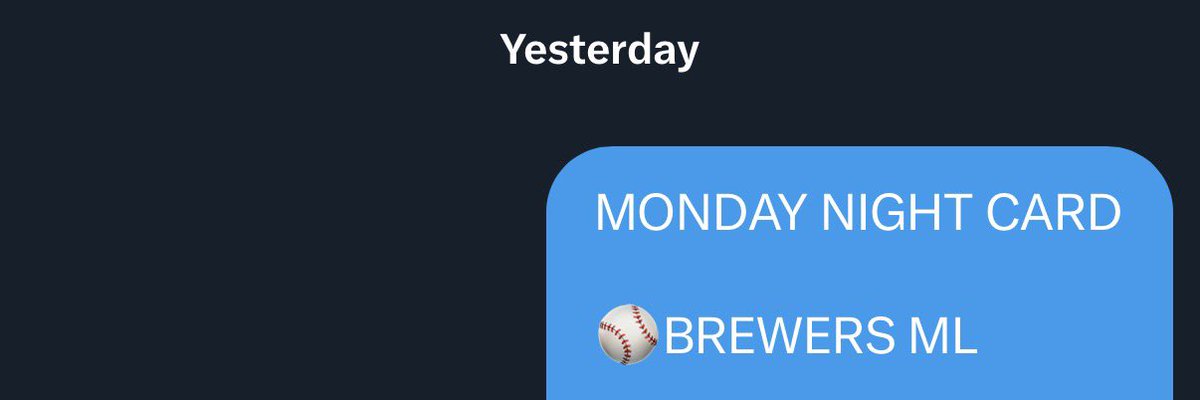 🔒3-0 IN MLB PLAYOFFS🔒

WE CASHED ON THE BREWERS ML LAST NIGHT TO MOVE US TO 3-0 THIS POSTSEASON.

✅⚾️BREWERS ML

I HAVE A MLB PLAY FOR FREE TODAY WHO WANTS IT? ❤️