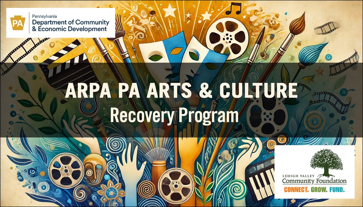 ARPA PA Arts &amp; Culture Recovery Grant application is now open! $3,000 grants to eligible artists/creative professionals in Carbon, Lehigh, Monroe, &amp; Northampton counties who experienced pandemic-related losses. Apply now through our grants portal: lvcfgrants.org/arpa-pa-arts-%….