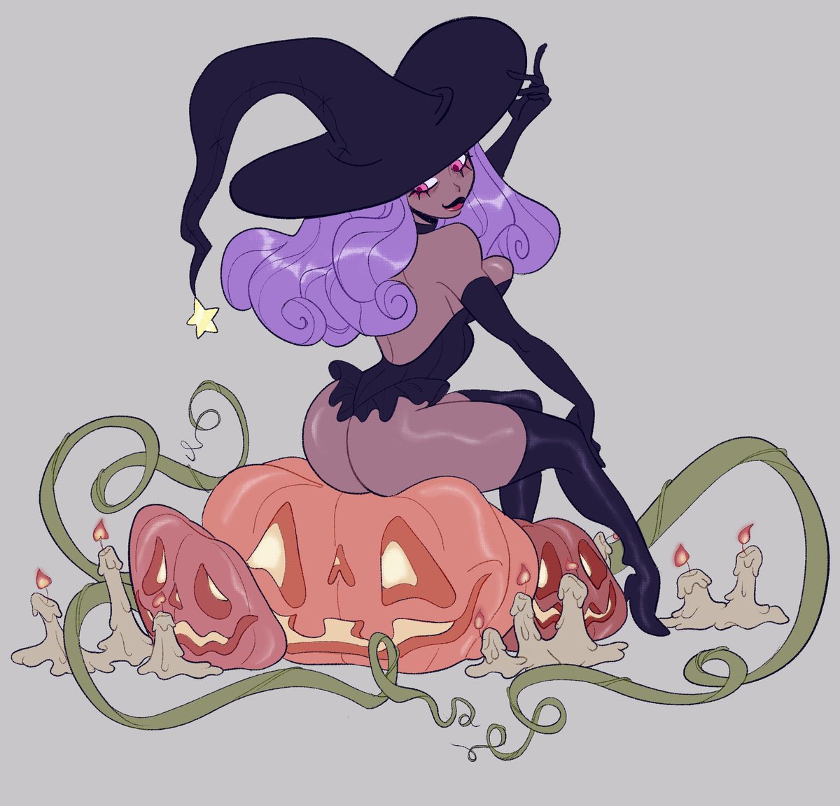 Mirrururu's tweet image. repost of spooky scary themed art for October :3