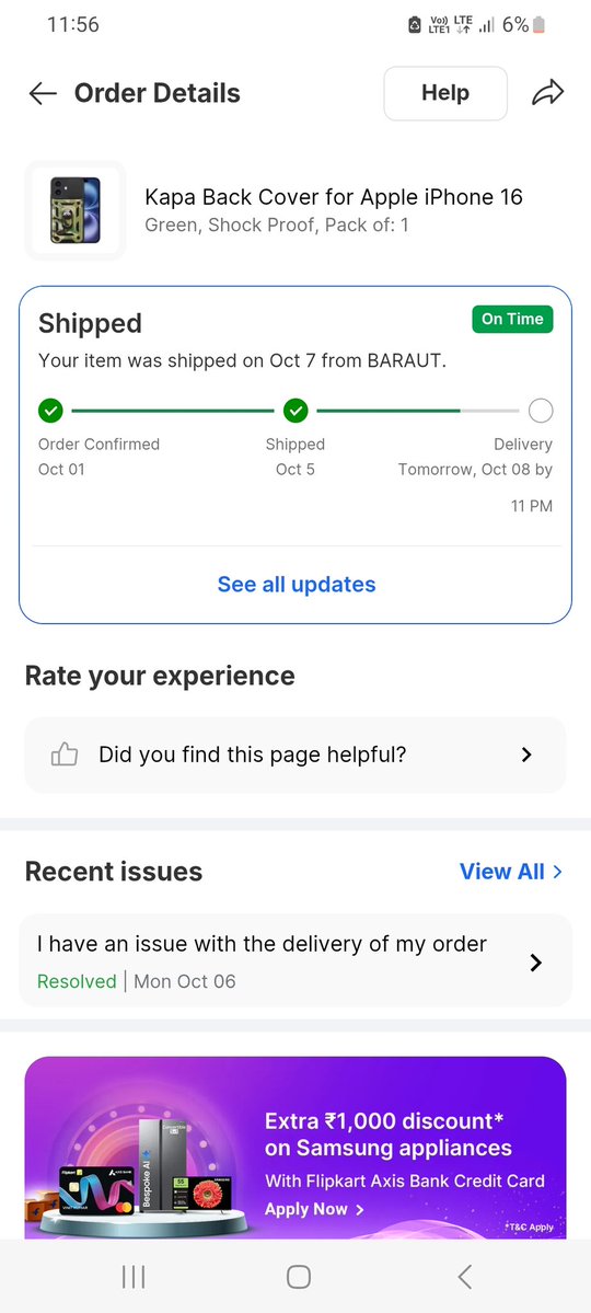 Harshcid_'s tweet image. My order not deliver till now no customer care support no chat box give relevant reply what is this?
@flipkart Why hype up massive sales if you cant even deliver what was promised? Anyone else facing this? #Flipkart #BigBillionDaysScam @flipkartsupport - fix this!