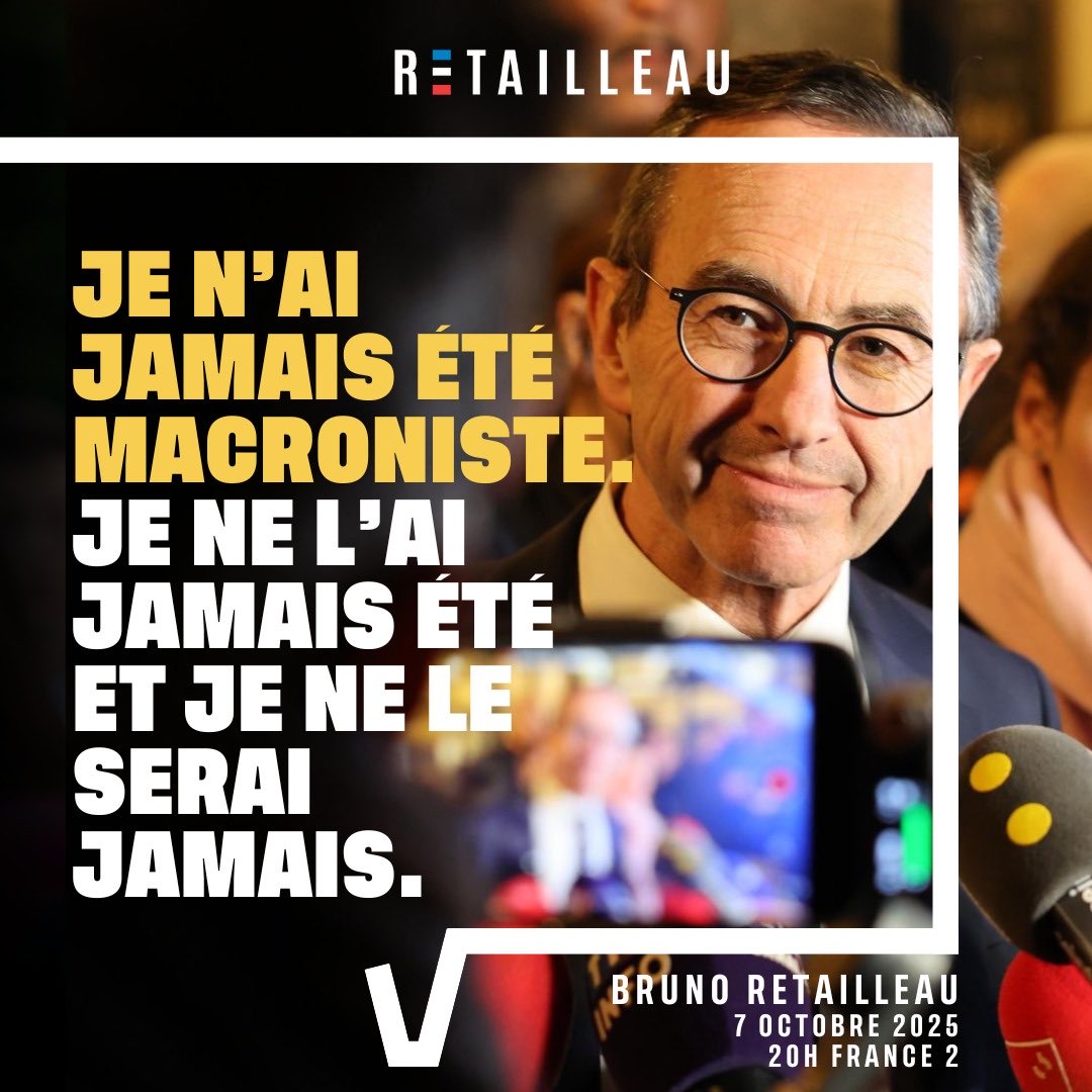 ForceRep_fr's tweet image. .@BrunoRetailleau : « Je n’ai jamais été macroniste. Je ne l’ai jamais été et je ne le serai jamais. » #AvecRetailleau