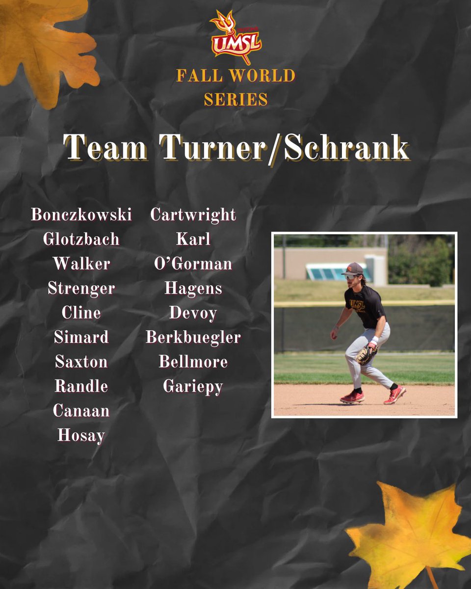 🔱 The stage is set 🔱

UMSL Baseball Fall World Series!

Game One: Friday, October 10th

Game Two/Three: Saturday, October 11th