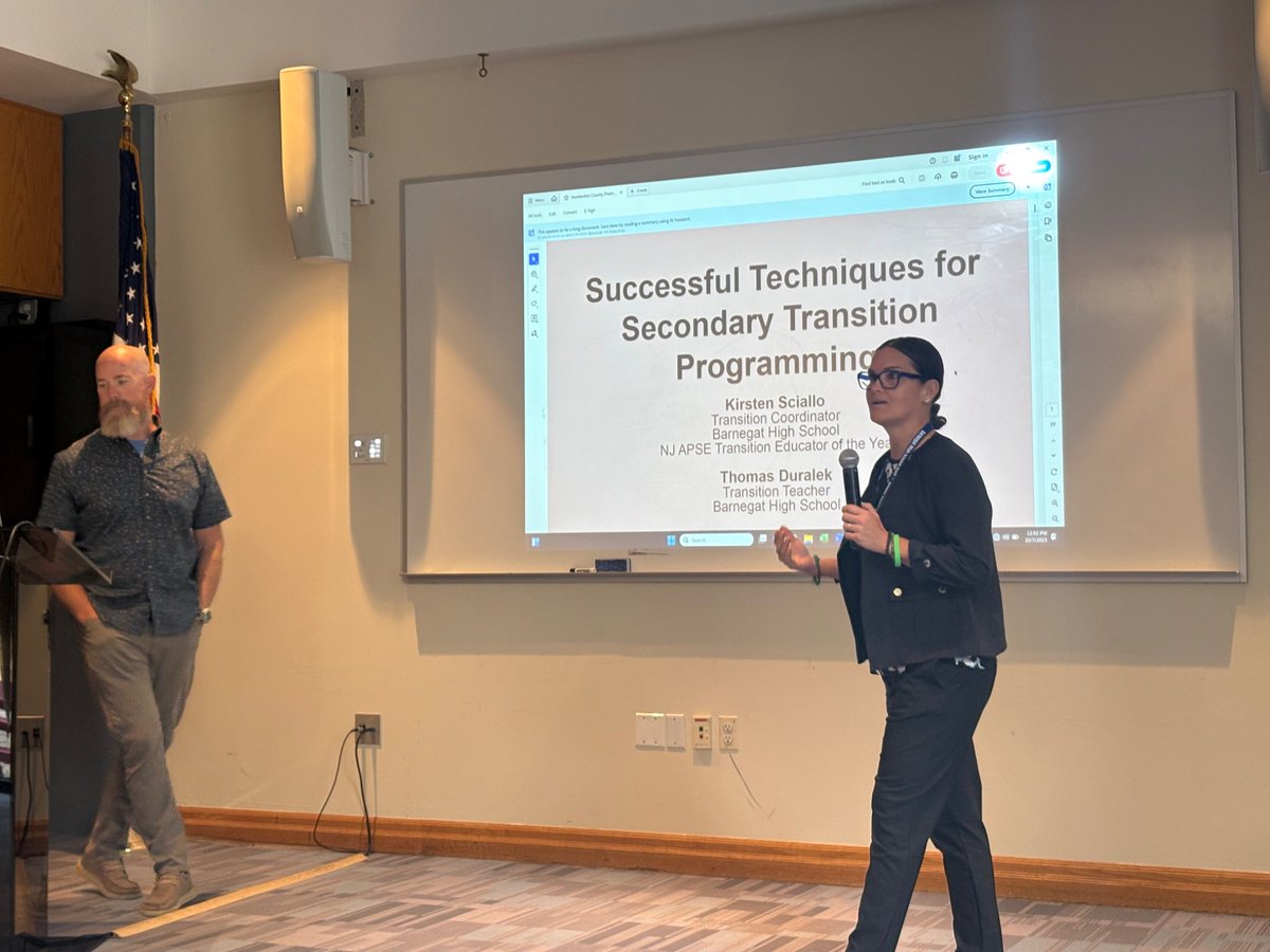Ms. Sciallo and Mr. Duralek presented at the Hunterdon County K-12 Annual Summit on all of the amazing opportunities WBL programs can offer - based on Barnegat’s success! #BarnegatINSPIRES