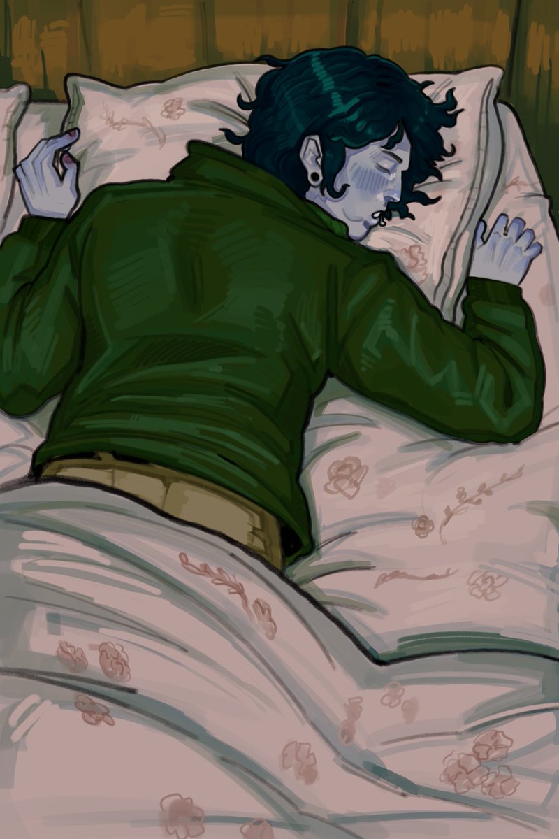 volartile's tweet image. it IS your bed, but… it’s the most relaxed he’s looked in days
#ninah #coatguy