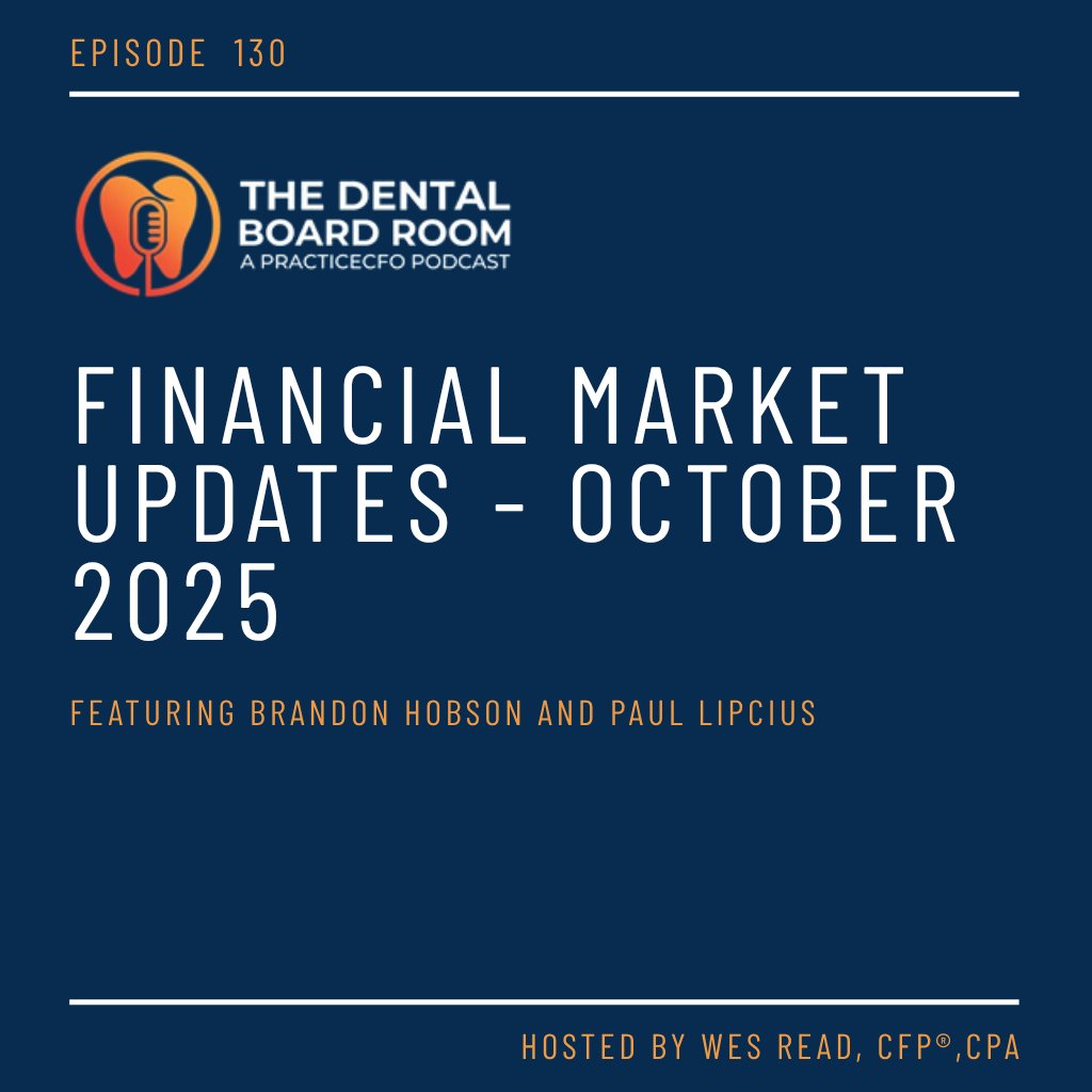 practiceCFO's tweet image. Thinking about buying or selling your dental practice? 
Here’s what the latest market shifts mean for you.

Listen here Episode 130 of The Dental Boardroom Podcast for insights from the Practice CFO team.
podcasts.apple.com/us/podcast/130…
#DentalPractice #MarketUpdate #PracticeOrbit