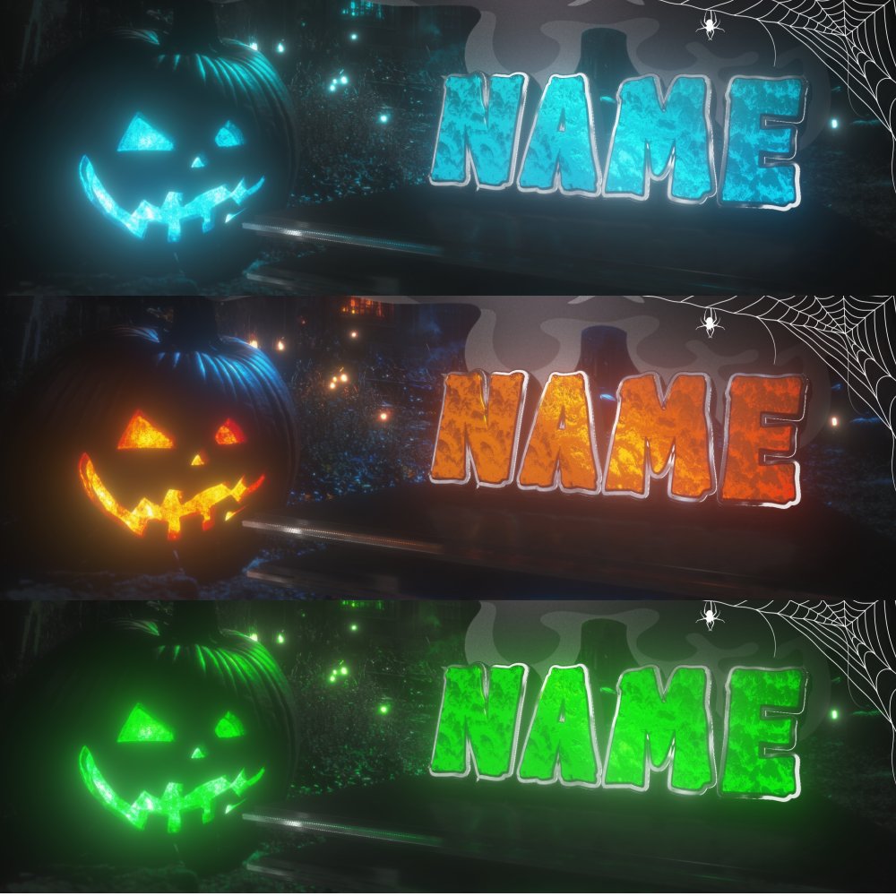 LuarArts's tweet image. 🎃Drop Your Name for a 3D Header - must be Following and RT