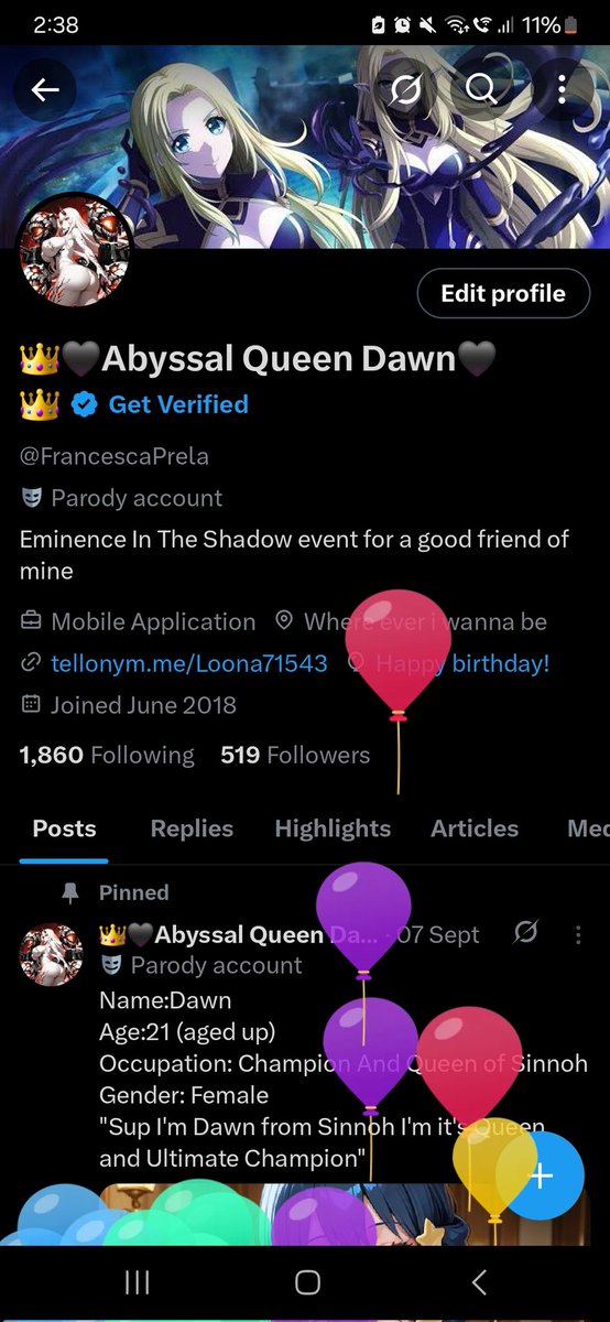 The abyss was visited by balloons