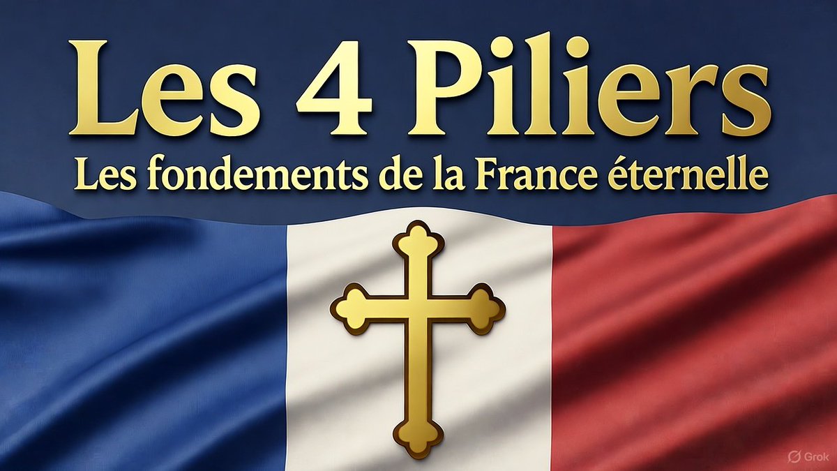 Rappel : Les 4 piliers de la France 🇫🇷 éternelle.

👨‍👩‍👦- La Famille
🇫🇷- La Nation
✝️- Le Christianisme
💱- Le Capitalisme

Bientôt en Spaces X.