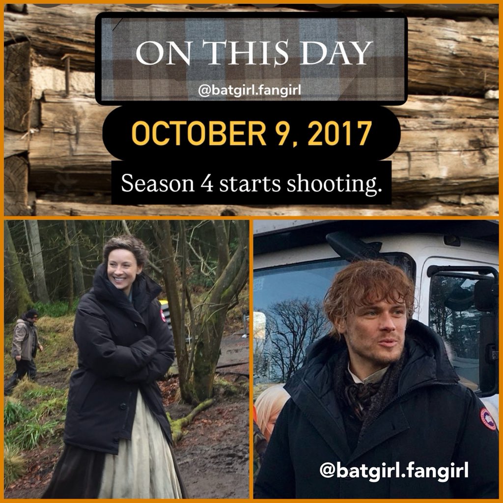 batgirl95UA's tweet photo. October 7, 2017. Season 4 begins filming. 🎬💙🏴⚔️
•
#outlander #samheughan #jamiefraser #caitríonabalfe #clairefraser #outlanderseason4 #outlanderseries #outlandercast #outlanderfans #outlanderonthisday #outlanderseries #outlanderbooks #outlanderstarz #outlander_starz https://t.co/T3TP9tObeJ