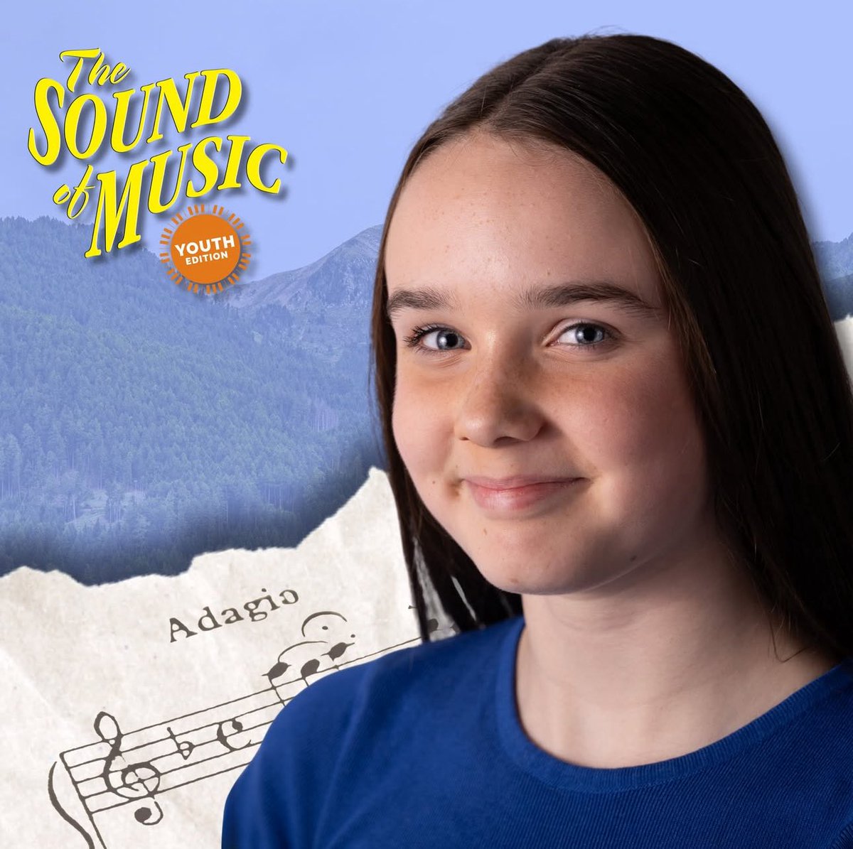 Jamesru12's tweet photo. Evening all. Shamelessly plugging daughter post. 

Little Miss has her promo shot for Sound of Music released. She plays Brigitta. You’ve got to the end of the month to get tickets - with the Saturday night already sold out! 
#LittleMiss
#SoundOfMusic 
#FirstAct 
@TheBrindley https://t.co/hpfxbPJShO