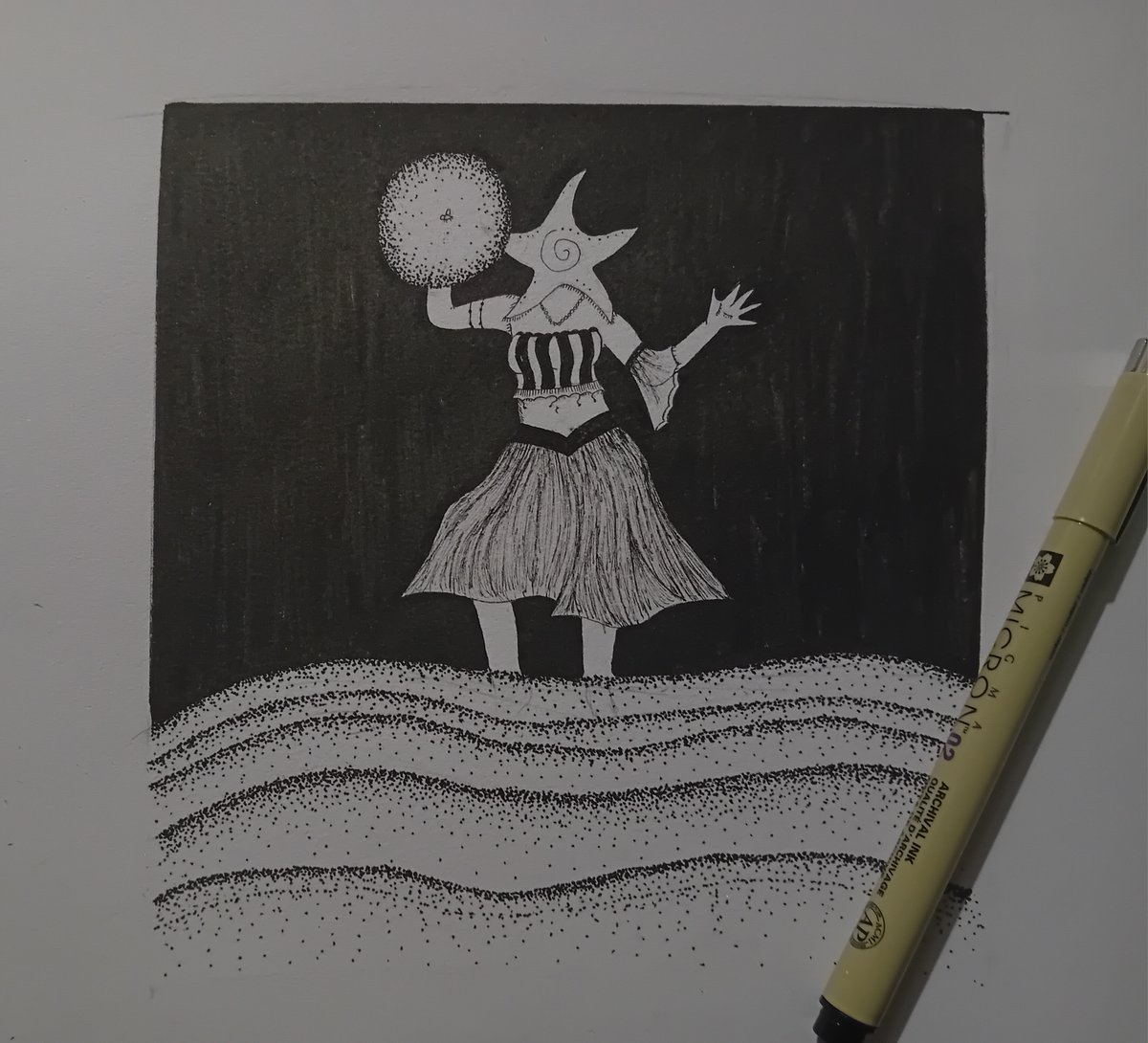 Inktober 2025 Day 7: 𝕾𝖙𝖆𝖗𝖋𝖎𝖘𝖍⭐️🐠 #Inktober  #Inktober2025