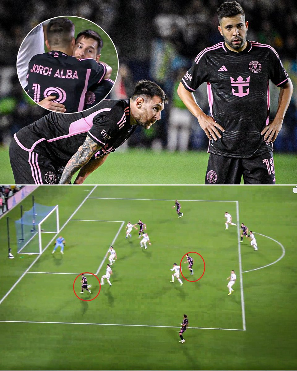 ESPNFC's tweet photo. Lionel Messi's debut goal in MLS came off a Jordi Alba assist 😳

This duo will be missed 🥹 https://t.co/6GK1AjuFwG