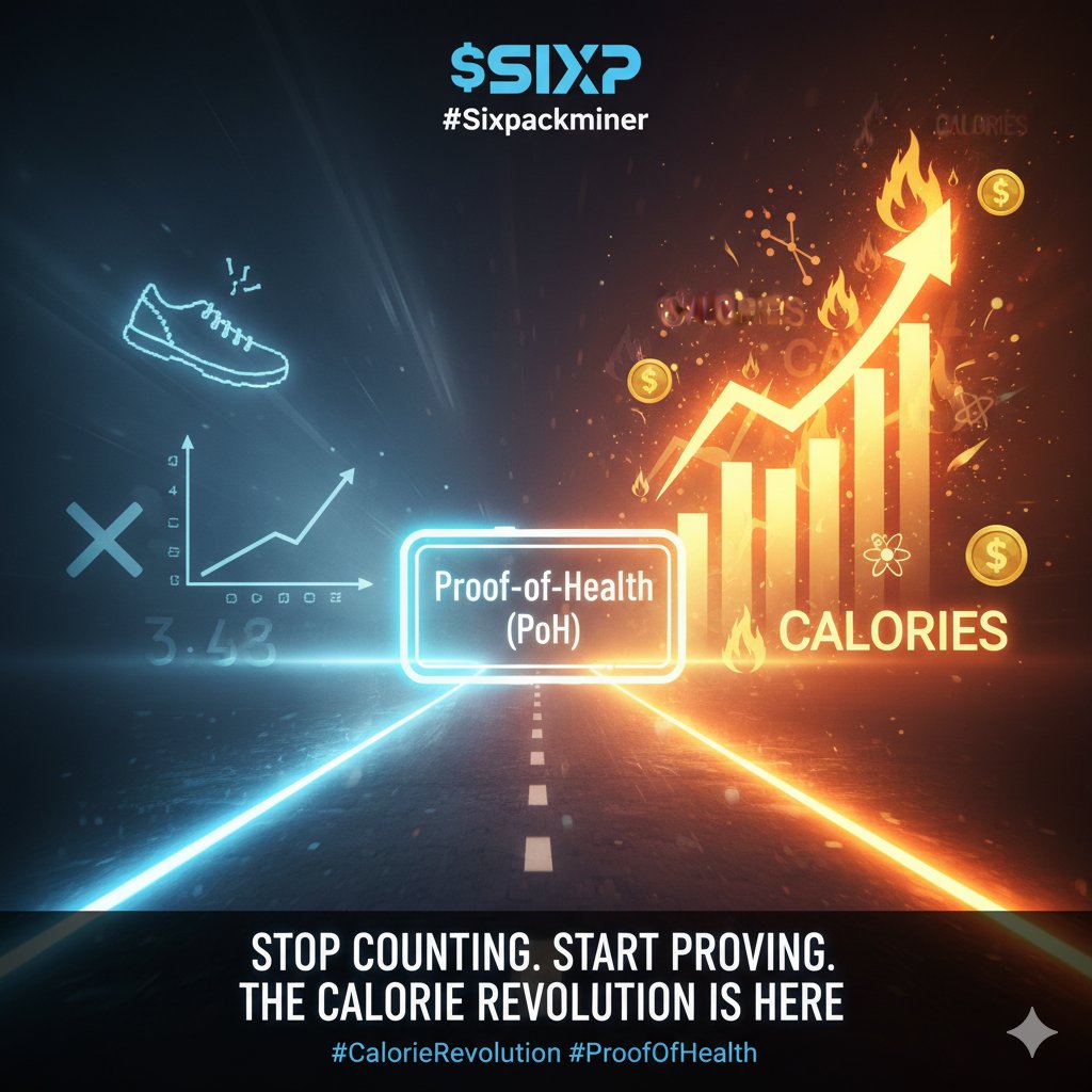 NargsShmc's tweet photo. Step-counting is the old game.
We stopped counting steps and started rewarding real performance. 📈
Proof-of-Health (PoH) is the next evolution. Calories don't lie. Effort pays. Stop counting. Start proving
$SIXP #Sixpackminer #CalorieRevolution #ProofOfHealth https://t.co/wTNa7yATxJ