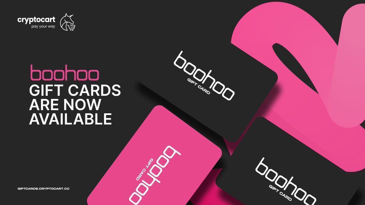 CryptoCartCC's tweet photo. Fancy a new wardrobe?. π
Discover the latest trends at @boohoo for everything clothing. Checkout using your favourite cryptocurrencies on your favourite chain, and enjoy up to 10% off.
https://t.co/ROTBsdgqTb
#CryptoCart #PayWithCrypto #CCV2 https://t.co/K7iQyCP2Pf