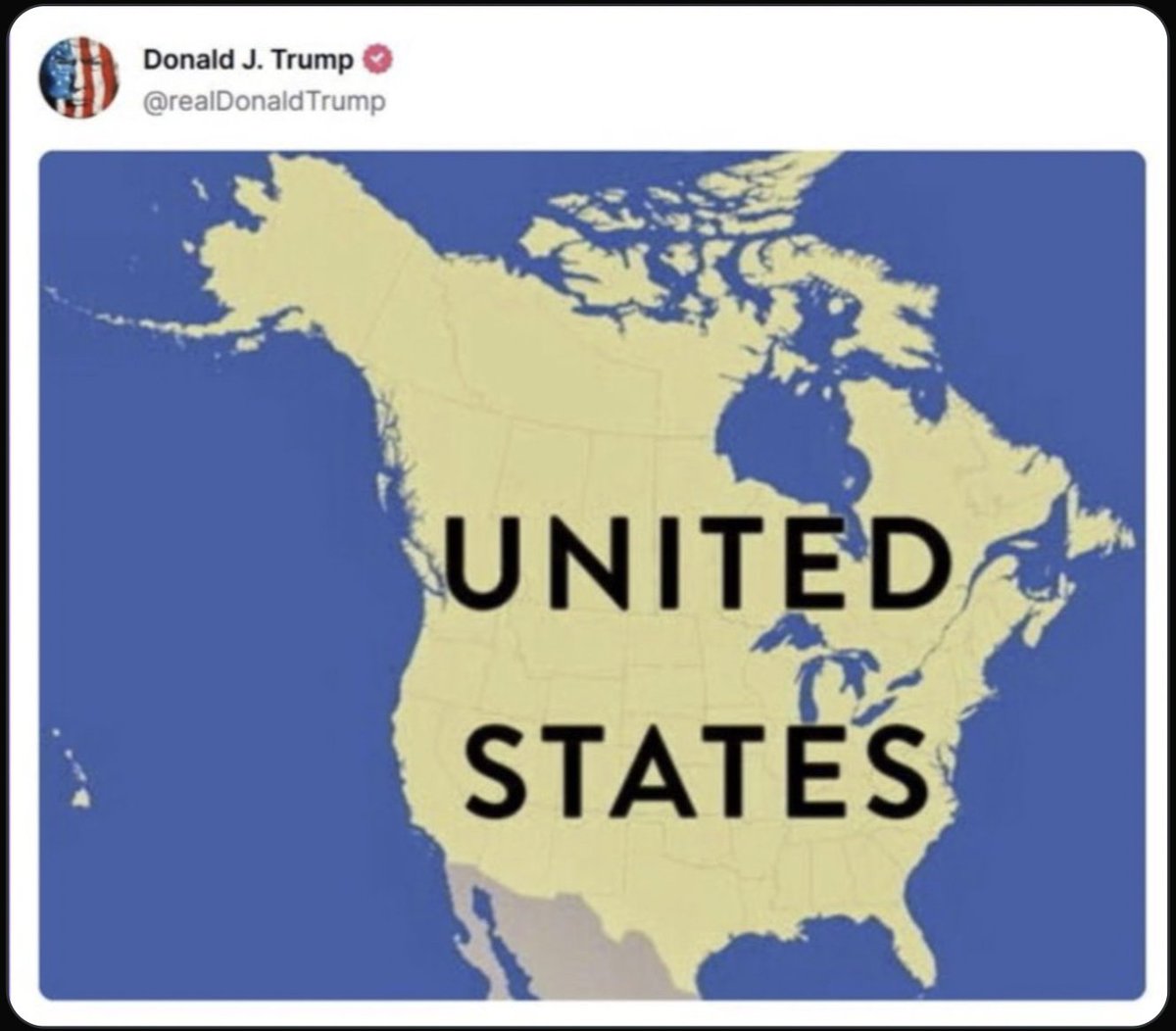 "A MERGER BETWEEN THE UNITED STATES AND CANADA."

- DJT ( Today )