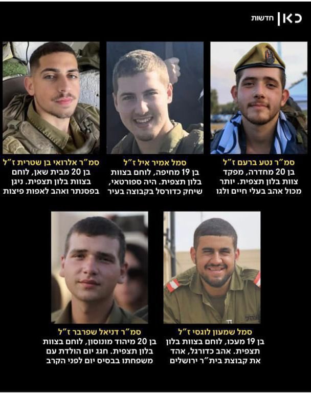 rpy41447130's tweet photo. 7 באוקטובר. לפני שנתיים. 
7:52 בבוקר הסתיים הקרב במתחם בלון התצפית בבסיס נחל עוז.
כל חמשת הבלונאים נהרגו בקרב גבורה מול עשרות רבות של מחבלי חמאס.
דניאל, אמיר, שמעון, נטע, אלרואי.
הרעות נשאנוך בלי מילים. 😭😭😭😭😭
שתפו לזכרם. https://t.co/3c4qPv7haA