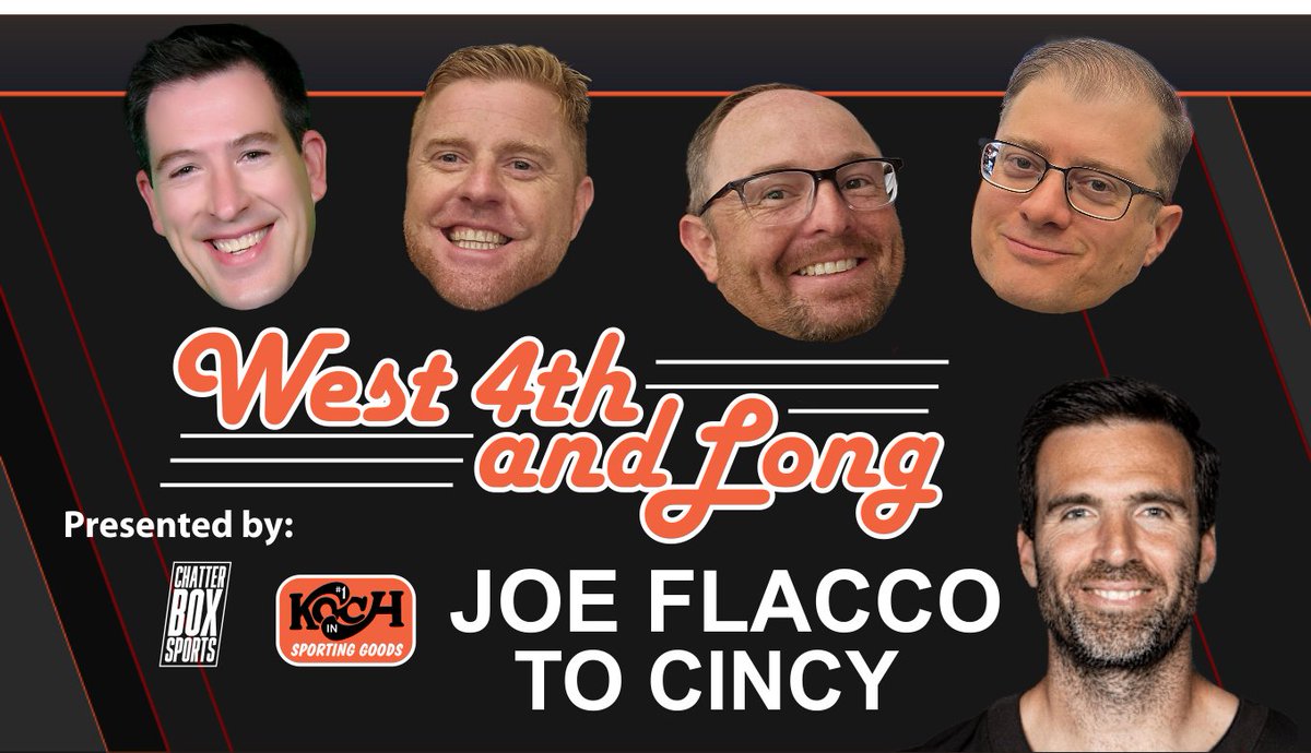 Tune in tonight at 6:20. JOE FLACCO is a BENGAL!?!   Discussing <a href="/Bengals/">Cincinnati Bengals</a> <a href="/Reds/">Cincinnati Reds</a> <a href="/GoBEARCATS/">Cincinnati Bearcats</a> 
Presented by: <a href="/CBoxSports/">Chatterbox Sports</a> x <a href="/KochSports/">Koch Sporting Goods</a>  
Watch Live: youtube.com/live/nkOMVTAGS…