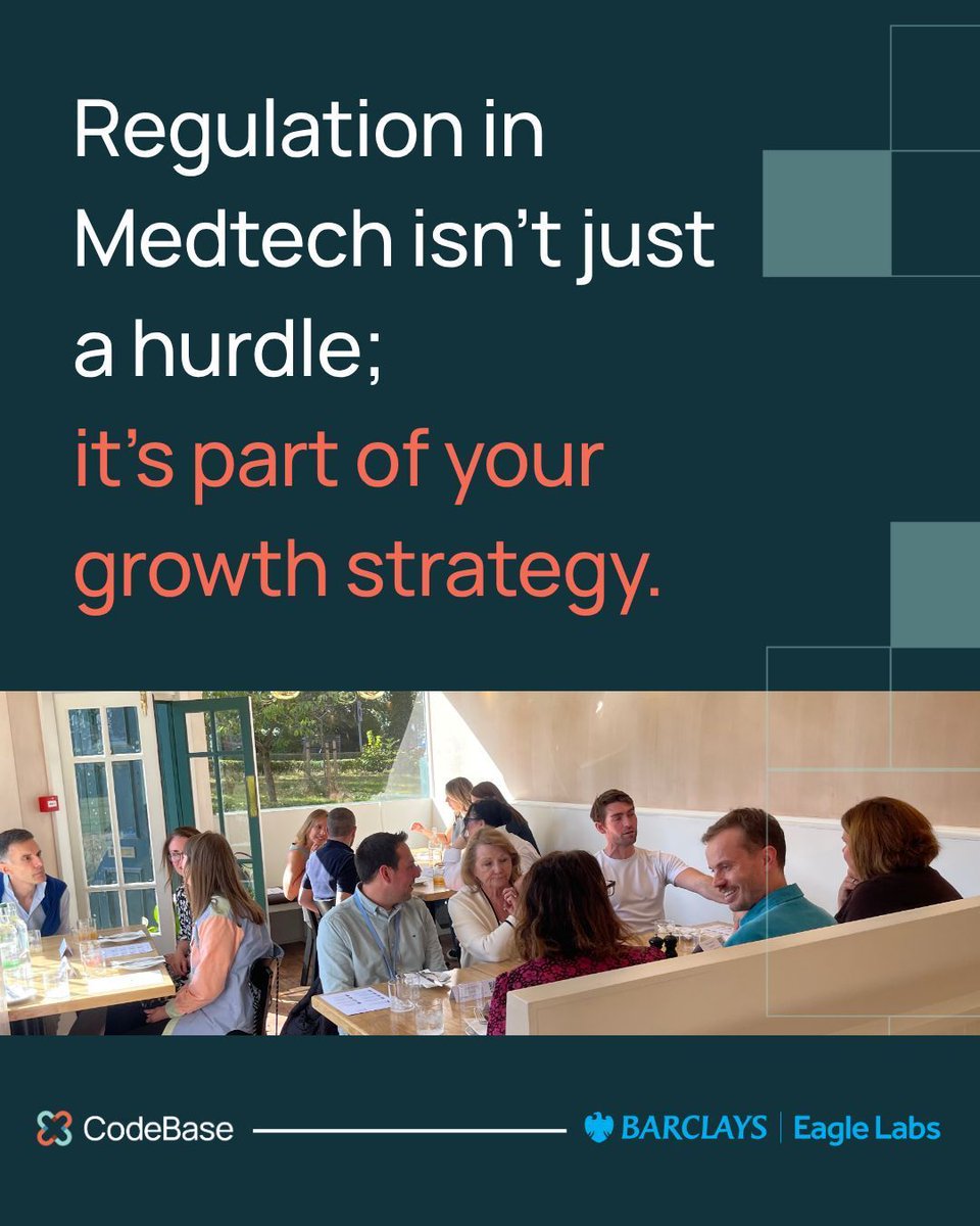 CodeBaseTech's tweet image. Scotland’s Medtech founders face unique challenges scaling globally. At our Medtech meetup in Edinburgh, leaders shared insights on FDA navigation, capital strategy, and when to look beyond the US market.
Full blog here: thisiscodebase.com/resources/barc…