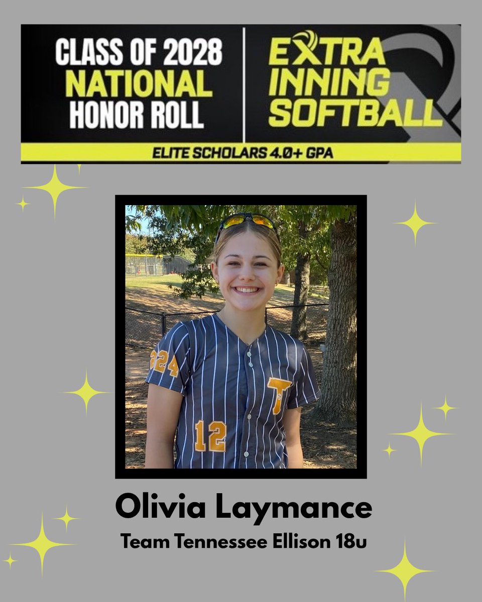 Olivia_Laymance_2028🥎 (@2028laymance) on Twitter photo Thank you <a href="/ExtraInningSB/">EXTRA INNING SOFTBALL</a> for recognizing my hard work in the classroom! Truly blessed! 📚🥎🩵🧡
#2028recruit #LHP <a href="/TeamTennesseeSB/">Team Tennessee</a> Thank you <a href="/ExtraInningSB/">EXTRA INNING SOFTBALL</a> for recognizing my hard work in the classroom! Truly blessed! 📚🥎🩵🧡
#2028recruit #LHP <a href="/TeamTennesseeSB/">Team Tennessee</a>