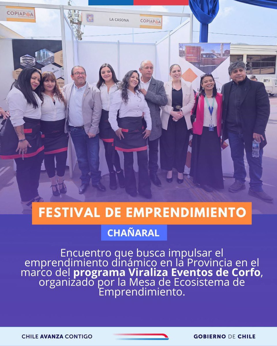 ✔️Hoy la Seremi, Makarena Arias junto a autoridades locales y diversos emprendimientos, participó en el Festival de Emprendimiento Copiapoa Fest realizado en Chañaral.