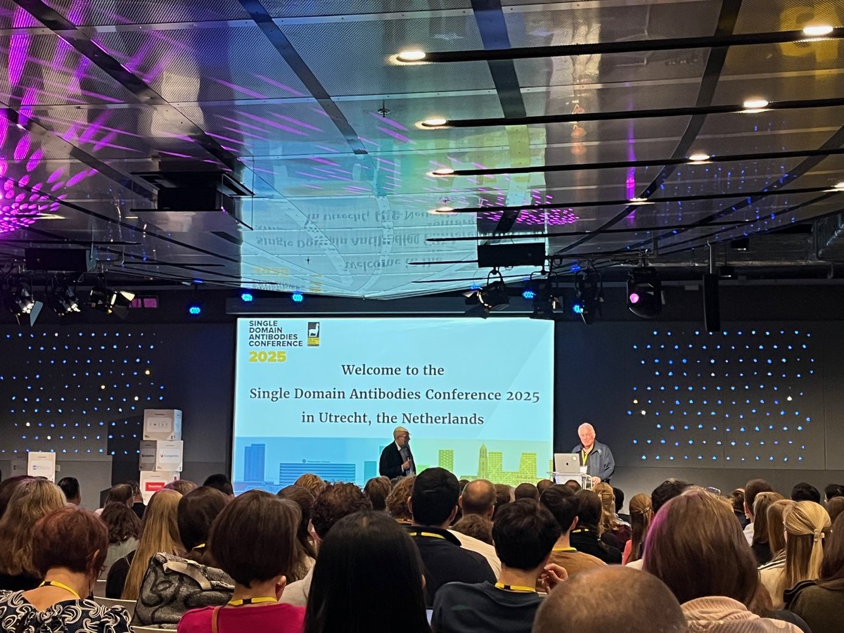 projectaladdin's tweet photo. ALADDIN was represented at the Single Antidomain Antibodies Conference 2025 in Utrecht. 🇳🇱

Project researchers Lidia Cerdán &amp; Yago Margolles presented posters &amp; coordinator @lafdez_synbio gave a presentation at the three-event.

#ALADDINproject #singledomainantibodies https://t.co/U2Jyivs7oL