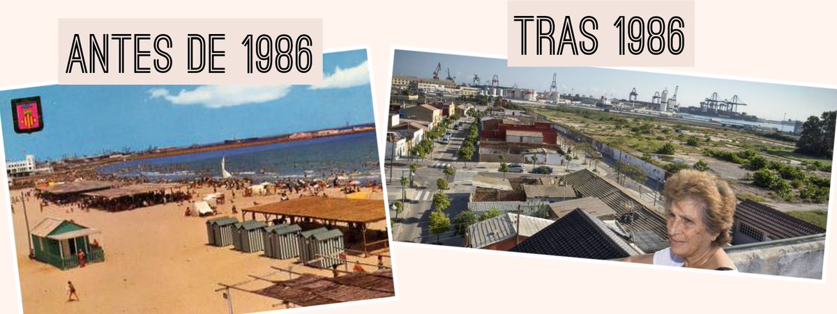 1⃣8⃣Sí, las ampliaciones que se han hecho del puerto de València son igual de atentado al patrimonio de una ciudad que convertir una zona verde céntrica en una vertedero. Las últimas ampliaciones ya acabaron con la playa de Nazaret. Miren las fotos. Brutal.⬇️
