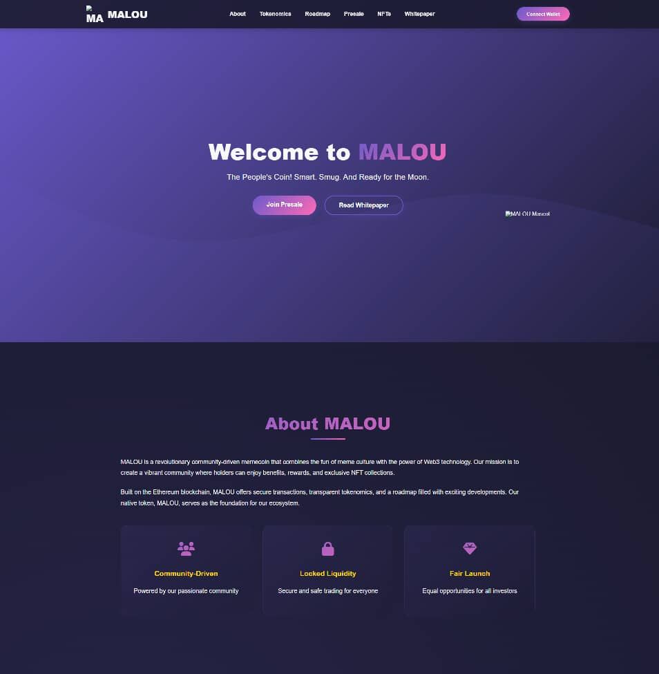 MalouToken's tweet photo. The Malou website is about to go live soon — and it's coming up strong. 🚀  
We’re not stopping. Not now. Not ever.  

Push the vibe. Spread the word. Let’s make this movement undeniable. 
#Malou #BNB #Web3 #SmirkToEarn #communitytoken @BNBCHAIN https://t.co/5KBUKMAzml