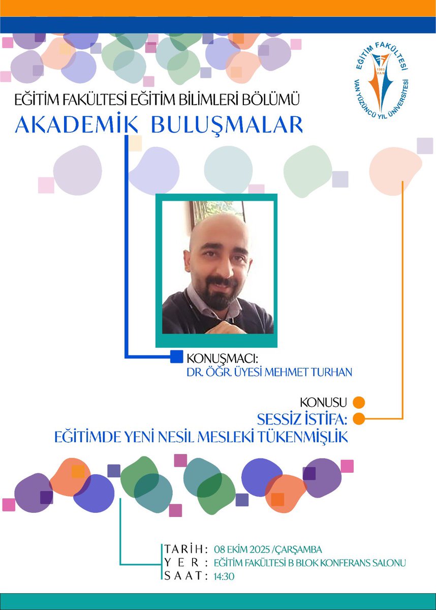 ✨ "Sessiz İstifa: Eğitimde Yeni Nesil Mesleki Tükenmişlik" başlıklı seminerle eğitim alanındaki önemli bir konuya dikkat çekilecek. Bu seminerde, özellikle öğretmenler ve eğitimciler arasında giderek yaygınlaşan mesleki tükenmişlik olgusu ele alınacak

👉 Herkesi bekliyoruz