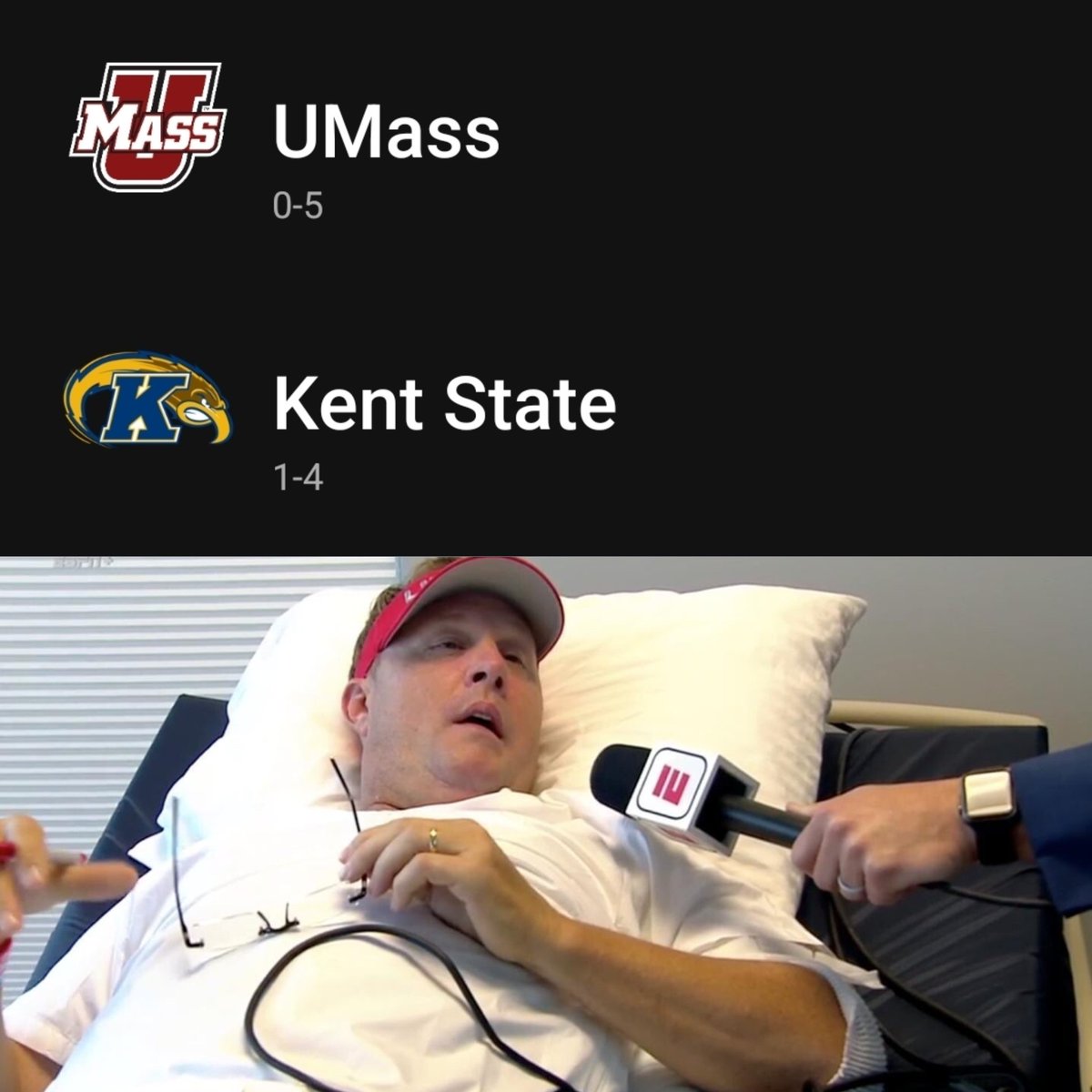 "You must be really sick to watch that game"

Me