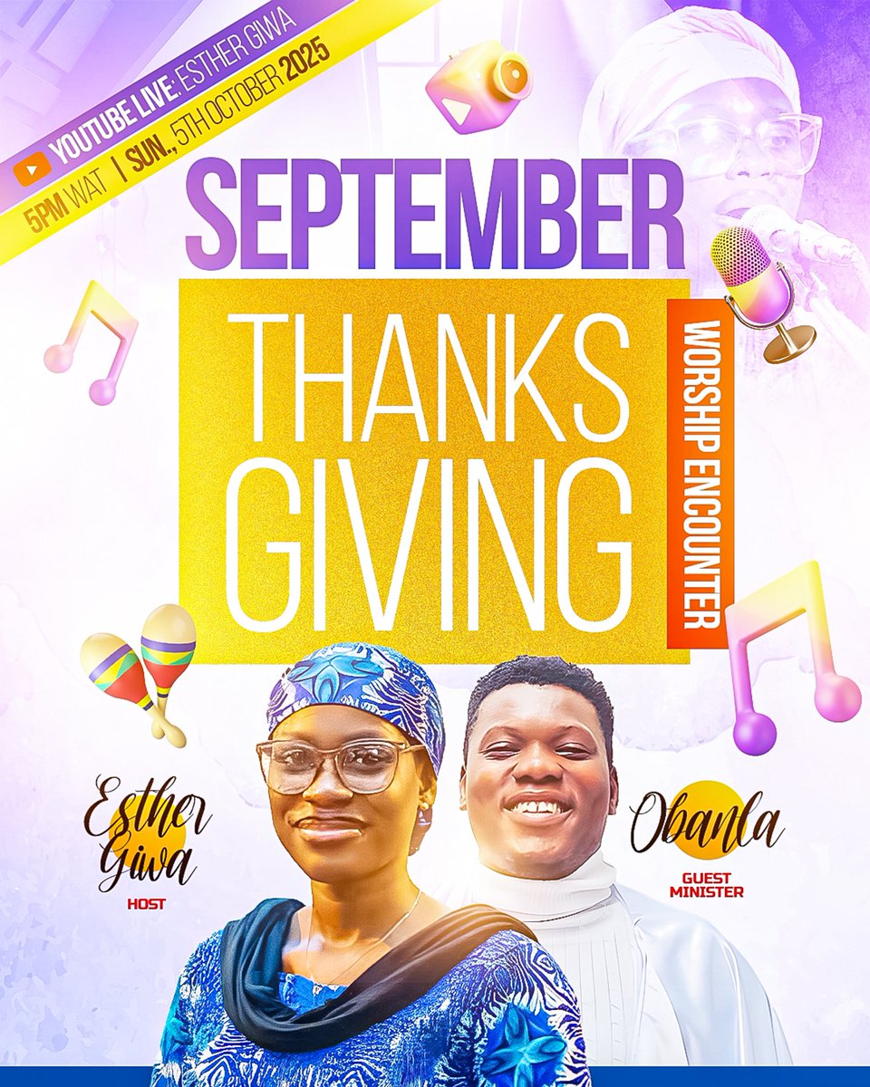 sammyrano1's tweet photo. Turning worship into a visual experience.
This design for the September Thanksgiving Worship Encounter was crafted to capture gratitude, warmth, and clarity — not just to announce a program but to invite people into the experience.

Great design speaks before words do. https://t.co/QQI8cwceMe