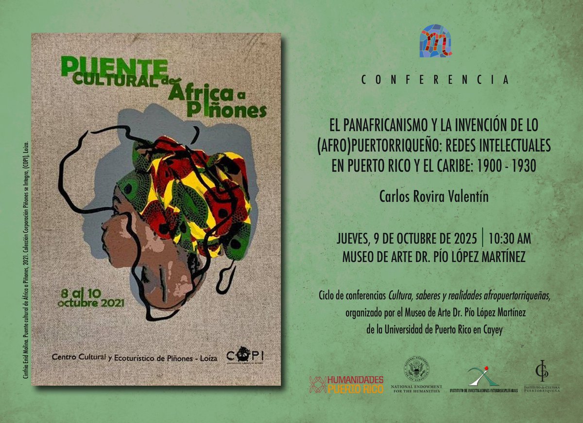 1/3 ¿Qué pasó con la Universal Negro Improvement Association - African Communities League en Puerto Rico? Esta conferencia explica los intentos de fundar capítulos de esta asociación en Santurce y Ponce y por qué su impacto fue limitado.
🗓️ 9 de oct ⏰10:30 am 📍Museo <a href="/uprcayey/">UPR Cayey</a>