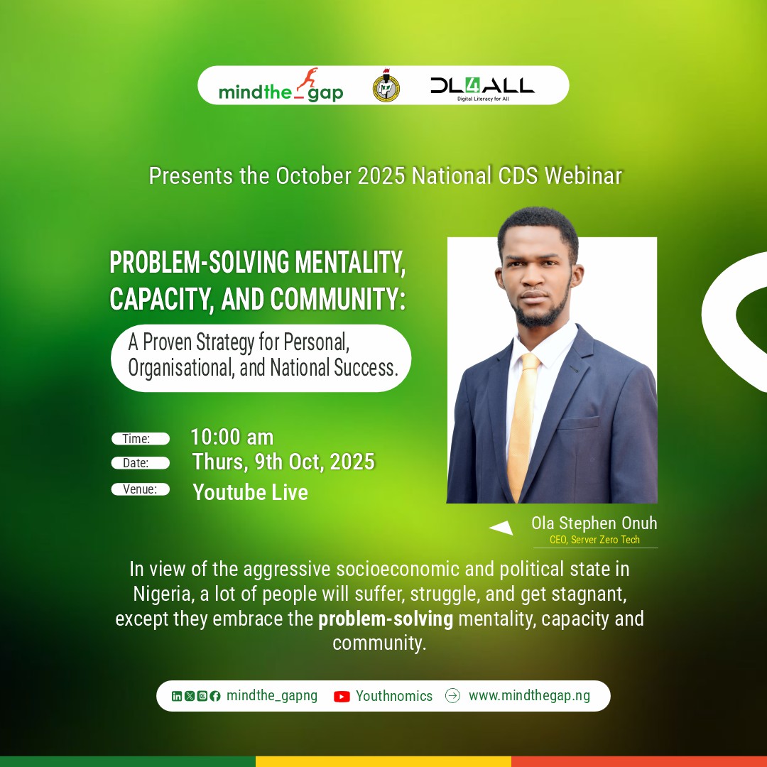 Don't let the current socioeconomic challenges hold you back!

Join our National CDS Webinar to master the Problem-Solving Mentality, Capacity, and Community needed for success.

Gain strategies from our esteemed speaker!

Link to join: bit.ly/NATCDS_Oct25
#MindtheGap