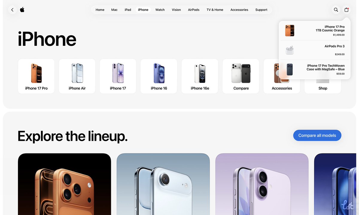 madeby_ldt's tweet photo. I redesigned Apple's website with Liquid Glass! https://t.co/CFSkQUrpZ3